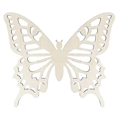 Abbildung von Ideen mit Herz Deko Schmetterling aus Holz, 30,5cm x 26,4cm 0,4cm