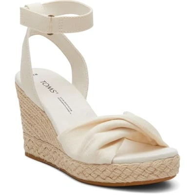 Abbildung von TOMS Marisela Vegan Plateausandalette, Damen, Größe: 38, Natural Schuhe