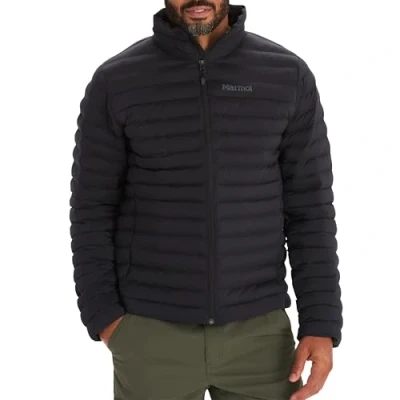 Abbildung von Marmot Herren Echo Featherless Jacket, Ultra leichte isolierte Winterjacke, warme Outdoorjacke, wasserabweisende Steppjacke, winddichte Funktionsjacke, klein packbar, Black, XXL