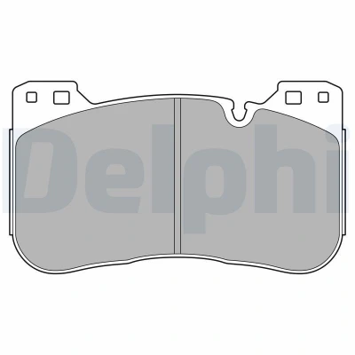Abbildung von DELPHI LP3626 Bremsbelagsatz für Verschleißwarnanzeiger vorbereitet mit Anti Quietsch Blech ohne Zubehör BMW: 5 Saloon, 3 X5