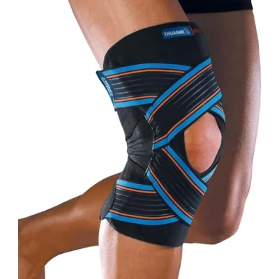 Abbildung von Thuasne Sport Offene Kniestütze Instabiles oder schmerzhaftes Knie Begrenzung des Wärmeverlusts* Stützindex 4/5 CE Medizinprodukt S