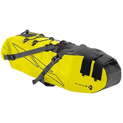 Abbildung von M WAVE Unisex Erwachsene Rough Ride Saddle L Fahrrad Satteltasche neongelb, ca. 53x13x15 cm