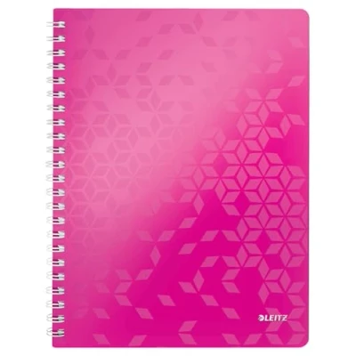 Abbildung von Leitz 46370023 Kollegblock WOW, A4, PP, liniert, holzfrei, 80 Blatt, pink metallic