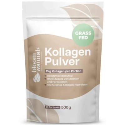 Abbildung von Collagen Pulver 500g Hochdosiert &amp; Geschmacksneutral Kollagen Hydrolysat Pulver, Peptid Typ 1 3 Peptide produziert in Deutschland