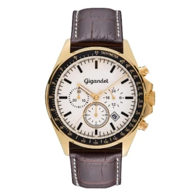 Abbildung von Gigandet Herren Analog Japanisches Quarzwerk Uhr mit Leder Armband AVG3 03