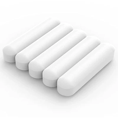 Abbildung von Labasics 5 Teiliges PTFE Magnetrührstäbchen Set, 20 mm Ummantelte Weißer Laborrührer für Rührwerke, PK