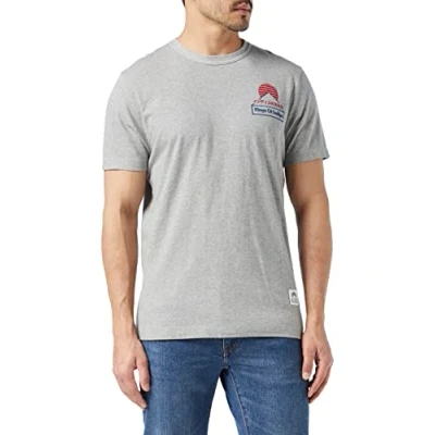 Abbildung von Kings of Indigo Herren Darius T Shirt, Grau (Grey Melee Fuji 7004), X Large (Herstellergröße:XL)