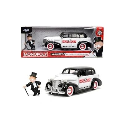 Abbildung von Jada Toys Auto mit Figur Mr. Monopoly &amp; 1939 Chevy Master Deluxe 1:24