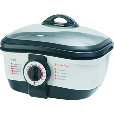 Abbildung von ECG MH 158 Multifunktionale Topf, 1500 W, 8 Funktionen, 5 l Kapazität, Temperatur von 80 bis 240 C, Schwarz weiß