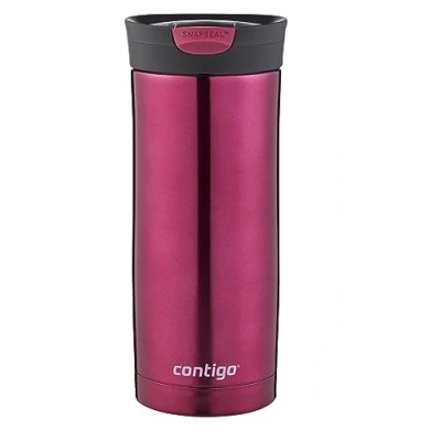 Abbildung von Contigo Thermobecher Huron Snapseal, Edelstahl Isolierbecher, Kaffebecher to go, auslaufsicher, spülmaschinenfester Deckel BPA frei, 470 ml, 1 Stück (1er Pack)
