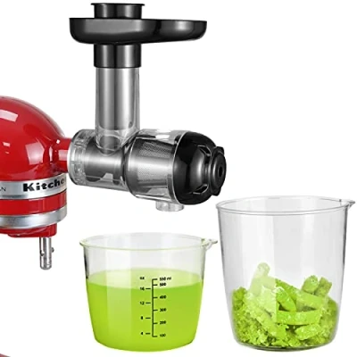 Abbildung von Gdrtwwh Entsafter Aufsatz für KitchenAid Ständermixer,Slow Juicer Zitrussaftpresse Zubehör, Kau Gemüse und Obst