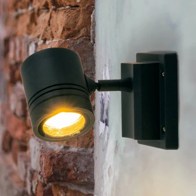 Abbildung von HEITRONIC außen Wandleuchte »Borneo«, 1 flammig, Leuchtmittel GU10 ohne Leuchtmittel, Wandlampe für innen und