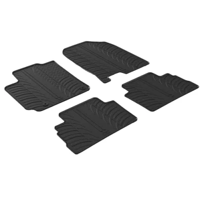 Abbildung von Gledring 0209 Fußmattensatz Gummi vorne und hinten 4 schwarz 750mm 550mm