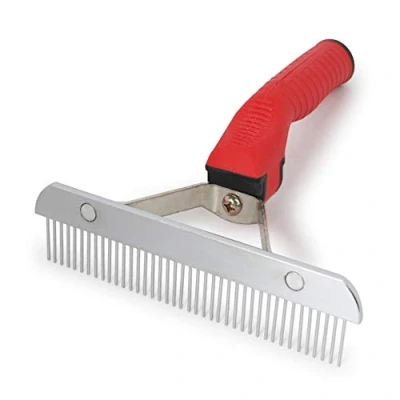Abbildung von ASOCEA Große Hundekämme Haustier Pflegebürste Rake Brush Slicker Hundebürste mit Weichem Griff Metallentfilzungswerkzeug für Mittelgroße Hunde Verhinderung von Knoten und Verfilztem Haar