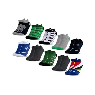 Abbildung von Occulto Jungen &amp; Mädchen Motiv Sneaker Socken 10er Pack (Modell: Motivo) Fußball 23 26