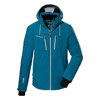 Abbildung von killtec Herren Skijacke/Funktionsjacke mit abzippbarer Kapuze und Schneefang KSW 44 MN SKI JCKT, mittelblau, M, 38698 000