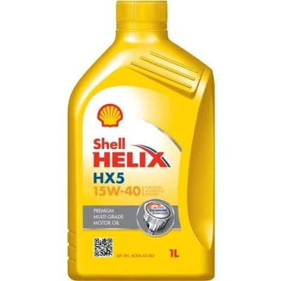 Abbildung von Shell Helix HX5 15W 40 1l Motoröl 550046277 NISSAN: MICRA 3, KIA: Picanto I, PEUGEOT: