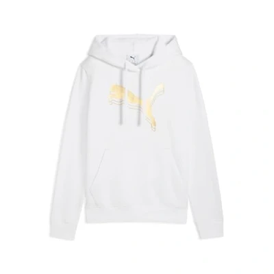 Abbildung von Puma Hoodie Kapuzenpullover White/metallic goldcoloured, Damen, Größe: XXL, gold/coloured