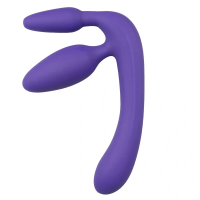 Abbildung von Dreifacher Umschnalldildo In Violett