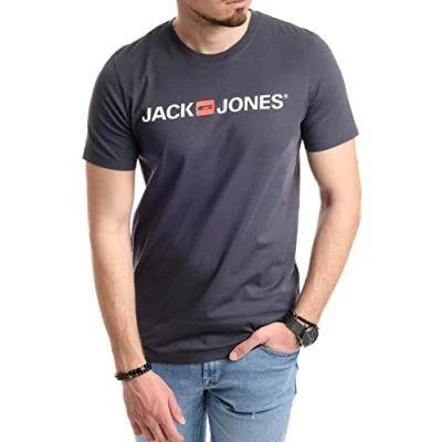 Abbildung von JACK &amp; JONES Herren T Shirt JJECorp Logo Tee 12137126 (Ombre Blue, XXL)