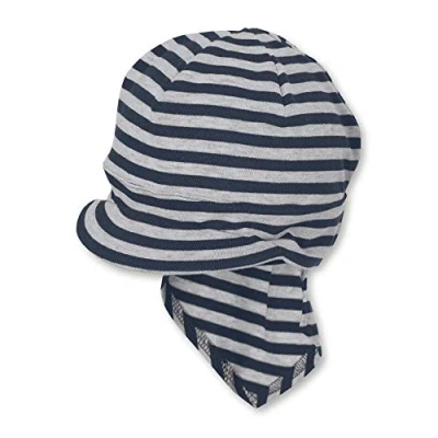 Abbildung von Sterntaler Unisex Baby Piratentuch mit Nackenschutz Mütze, Blau, 49