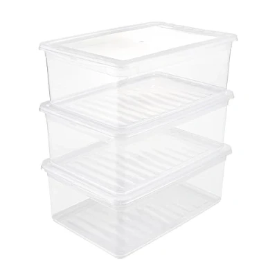 Abbildung von keeeper Aufbewahrungsboxen mit Air Control System, Set: 3x 11 L, Bea, Transparent
