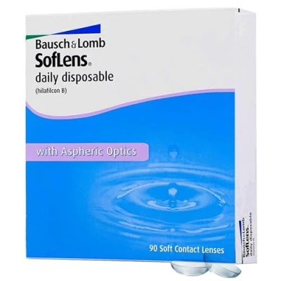 Abbildung von Bausch + Lomb SofLens daily disposable Tageslinsen, sphärische Kontaktlinsen, weich, 90 Stück BC 8.6 mm / DIA 14.2 6 Dioptrien