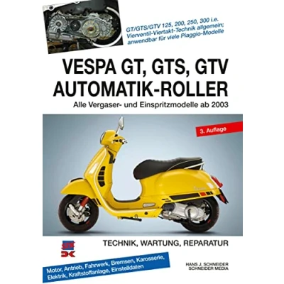 Abbildung von Vespa GT, GTS, GTV Automatik Roller: Alle Viertakter 125 bis 300 ccm ab 2003