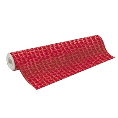 Abbildung von Clairefontaine 202094C Rolle Geschenkpapier Excellia 80g, 50x0,70m, ideal für Geschenke, Hohoho Rot, 1