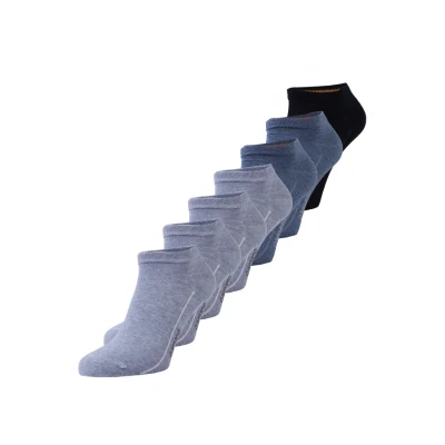 Abbildung von camano SOFT Sneaker BOX 7 PACK Socken, Größe: 35 38, Denim melange/stone melange/navy