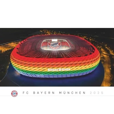 Abbildung von N NEUMANNVERLAGE FC Bayern München 2025 Posterkalender, 60x50cm, Fußball Kalender mit Motiven der Stars, Fan Highlights, ... Kalendarium:
