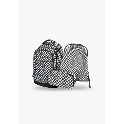 Abbildung von Baagl Rucksackset 3TLG: RUCKSACK, FEDERMÄPPCHEN, Sportbeutel Federmäppchen für Kinder, Größe: One Size, Schwarz