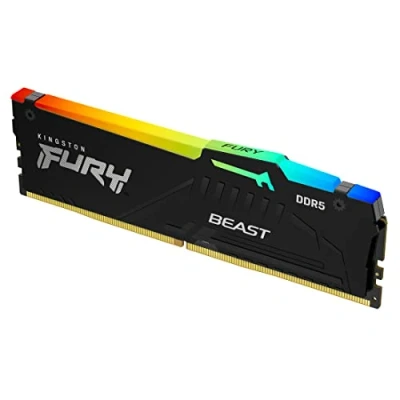 Abbildung von Kingston FURY Beast Schwarz RGB 16GB 5600MT/s DDR5 CL36 DIMM Desktop Gaming Speicher Einzelnes Modul KF556C36BBEA 16