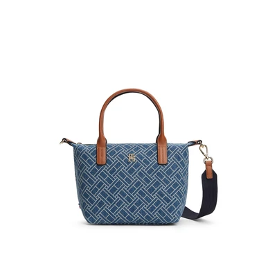 Abbildung von Tommy Hilfiger Popette MINI TOTE FLAG Handtasche, Damen, Größe: One Size, Blue