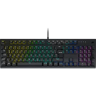 Abbildung von CORSAIR K60 RGB PRO Low Profile Mechanische Kabelgebundene Gaming Tastatur CHERRY MX SPEED Linear Switches iCUE Kompatibel QWERTZ DE PC, Mac, Xbox Schwarz