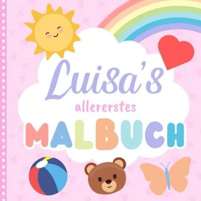 Abbildung von Luisa&#039;s allererstes Malbuch: Personalisiertes Kritzelbuch für Luisa ab 1 Jahr