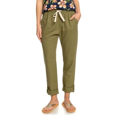 Abbildung von Roxy On The Seashore Cargo Hose aus Leinen für Frauen