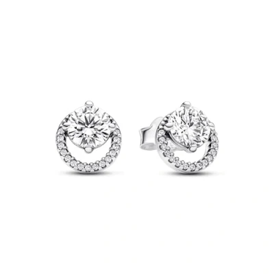 Abbildung von Pandora Timeless Damen Ohrknöpfe Silber 291248C01