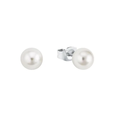 Abbildung von Amor Ohrstecker 925 Sterling Silber Damen Ohrschmuck, 0,6 cm, Silber, Kommt in Schmuck Geschenk Box, 2026196