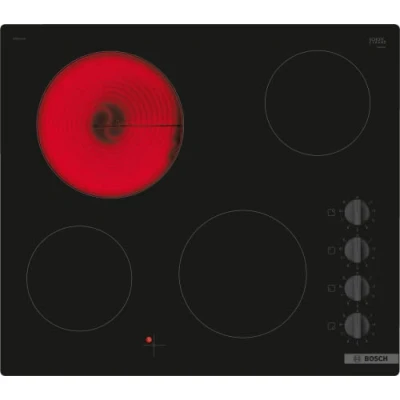 Abbildung von Bosch PKE611CA8E Serie 2 Elektroherd 3 Kochfelder 60 cm Leistung 6600 W Schwarz