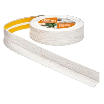 Abbildung von Weichsockelleiste Selbstklebend 30 mm x Knickleiste Abschlussleiste für Küche Badezimmer Dichtungsband PVC Flexibel Wasserdicht Dekorativ 5 Meter Birke