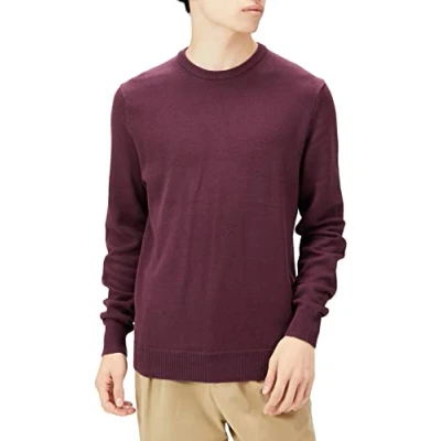 Abbildung von Amazon Essentials Herren Pullover mit Rundhalsausschnitt (in Übergrößen erhältlich), Burgunderrot, M