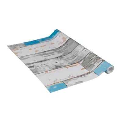 Abbildung von Venilia Klebefolie Perfect Fix® Holzoptik Shabby Blau Holzfolie 45cm x 2m, Stärke 150μ selbstklebende Möbel Folie, Dekofolie, keine Blasen, Küchenfolie PVC ohne Phthalate Made in EU