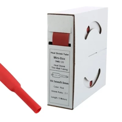 Abbildung von 5m Schrumpfschlauch 19,1mm &gt; 9,5mm rot