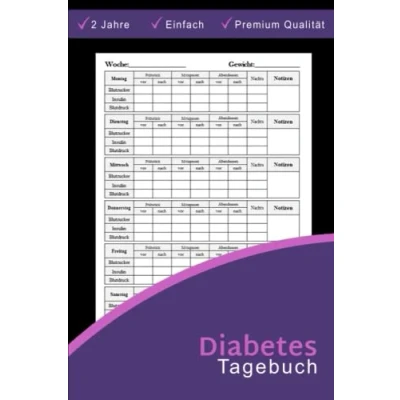Abbildung von Diabetes Tagebuch: Zum täglichen Aufzeichnen von Blutzucker, Blutdruck, Insulin etc. Für Patienten 108 Wochen Mit Notfallkontakt ( 2 Jahre / ... typ 1,diabetiker tagebuch