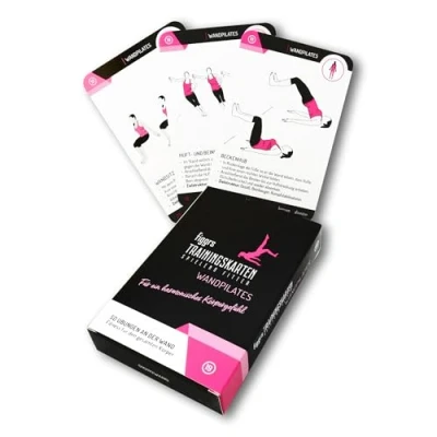 Abbildung von NEU: figgrs® Wandpilates 57 Trainingskarten mit 50 Fitness Übungen für einen straffen und schönen Wohlfühl Körper