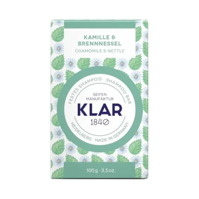 Abbildung von Klar Seifen festes Shampoo Kamille &amp; Brennnessel 100g (für störrisches Haar), geeignet für empfindliche Kopfhaut und Haar, Shampoo, 11039