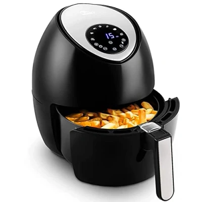 Abbildung von Heißluftfritteuse, Uten 4,5L Fritteuse Airfryer XL Aerofryer mit Digitalem Display, 7 Programms, Touch Control Sensor und Rapid Air Umluft Technologie, Antihaftkorb, 1500W