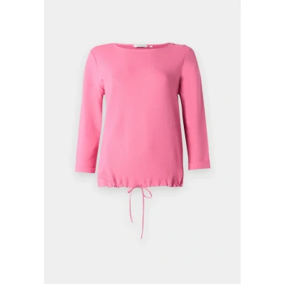 Abbildung von TOM Tailor Structured Langarmshirt, Damen, Größe: Small, Bright rose