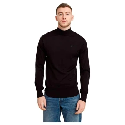 Abbildung von G STAR Premium CORE MOCK NECK Strickpullover, Herren, Größe: Large, black